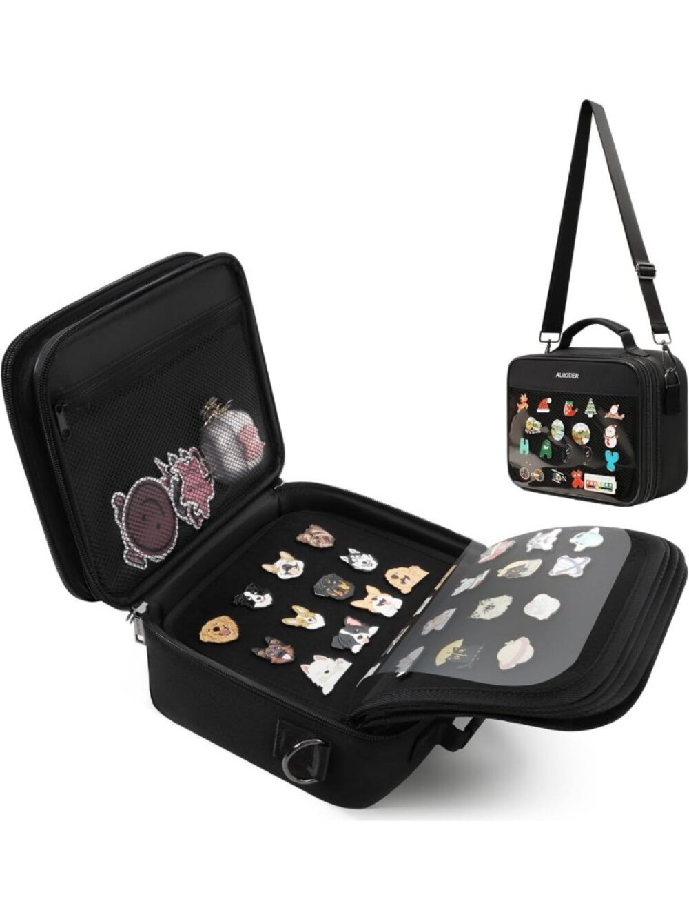 Enamel Pin Display Bag & Collection Book - 12 Pages for Pins, Patches & Medals